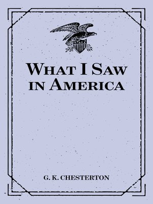 cover image of What I Saw in America